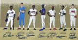 Reggie Jackson, Frank Thomas, Rod Carew Signed Unframed Team of Dreams Print