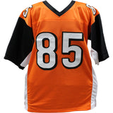 Chad Johnson Autographed/Signed Pro Style Orange Jersey Beckett 44097
