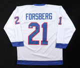 Peter Forsberg Signed Quebec Nordiques Jersey Inscribed "HOF 14"(Beckett) Center