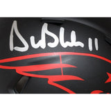 Drew Bledsoe Signed New England Patriots Eclipse Mini Helmet Beckett 42413