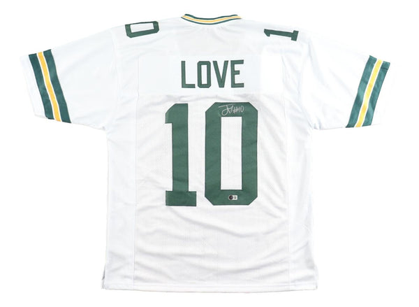 Jordan Love Green Bay Signed White Football Jersey BAS
