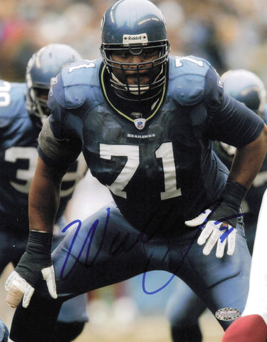 Walter Jones Autographed Signed 8x10 Photo Seattle Seahawks MCS Holo #63293