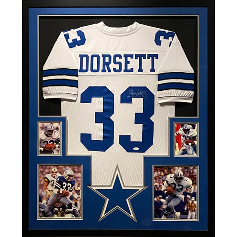 Tony Dorsett Autographed Signed Framed Dallas Cowboys Pitt HOF Jersey BECKETT