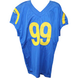 Aaron Donald Autographed/Signed Pro Style sz XL White Jersey Beckett 51268