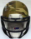 DEVONTA SMITH AUTOGRAPHED SIGNED ALABAMA CAMO SPEED MINI HELMET BECKETT 191111