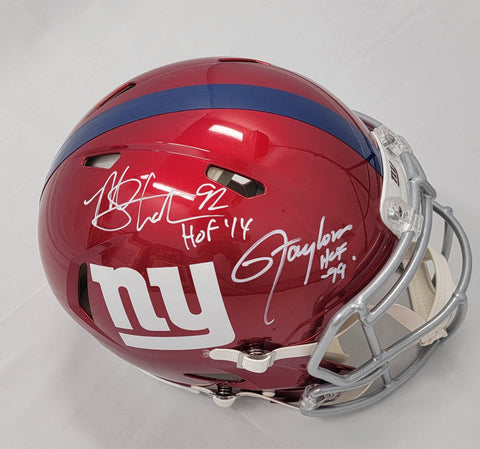 Michael Strahan Signed New York Giants Authentic Flash Helmet W/ HOF 14 Beckett