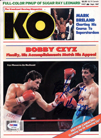 Bobby Czyz Autographed Signed KO Boxing Magazine Cover PSA/DNA #S47408