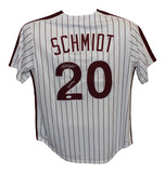 Mike Schmidt Autographed Phillies White Mitchell & Ness Jersey HOF JSA 28913