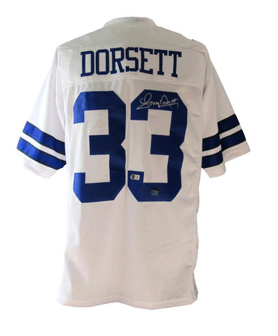 Tony Dorsett HOF Signed Dallas Cowboys Custom Football Jersey Beckett 200790
