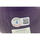 Billy Simms Autographed Heisman Trophy Purple Mini Helmet Authentic BAS 52752