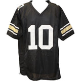 Kordell Stewart Signed College Style Black XL Jersey Miracle Insc Beckett 50814