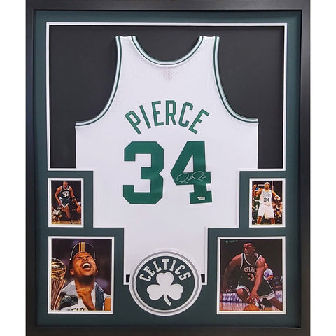 Paul Pierce Autographed Signed Framed Boston Celtics Jersey FANATICS