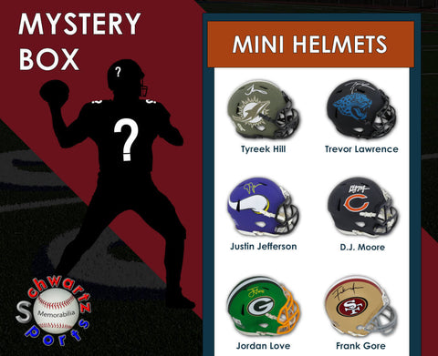 Schwartz Sports Football Stars Signed Mystery Mini Helmet - Series 41 - (LE/75)