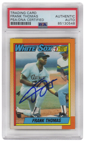 Frank Thomas Signed White Sox 1990 Topps RC Baseball Card #414 - (PSA Slabbed)