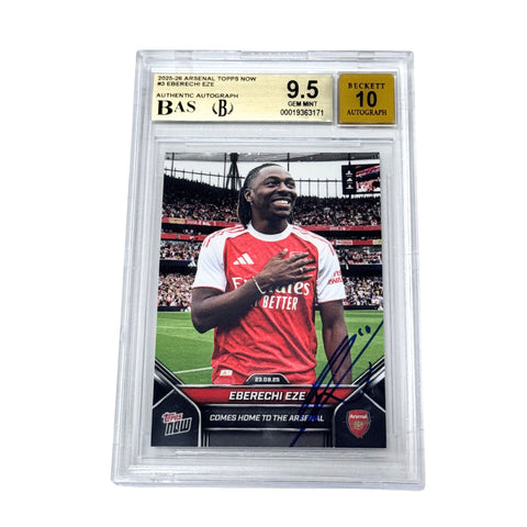 Eberechi Eze Signed 2025-26 Topps Now Arsenal Coming Home - BGS 9.5 AUTO 10