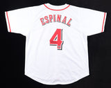 Santiago Espinal Signed Cincinnati Reds Jersey (Playball Ink) 2024 Reds Inflder.