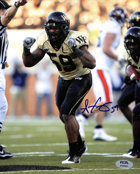 Aaron Curry Autographed/Signed 8x10 Photo Wake Forest PSA/DNA 185239