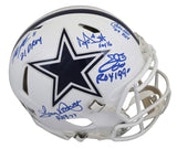 Cowboys ROYs (5) Smith, Prescott +3 Signed 22 Alt F/S Speed Proline Helmet BAS W