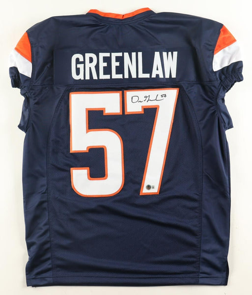 Dre Greenlaw Signed Denver Broncos Jersey (Beckett) Ex-Arkansas Razorback L.B.