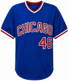 Lee Smith (CUBS) Signed Blue Custom Baseball Jersey - (SCHWARTZ SPORTS COA)