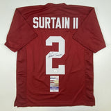 Autographed/Signed PATRICK SURTAIN II Alabama Red Jersey JSA COA Auto