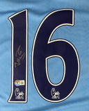 Sergio Aguero Signed Manchester City Umbro Soccer Jersey BAS