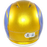 Jared Verse Autographed Los Angeles Rams Flash Mini Helmet Beckett Witness 51856