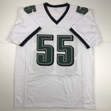 Autographed/Signed BRANDON GRAHAM Philadelphia White Football Jersey JSA COA