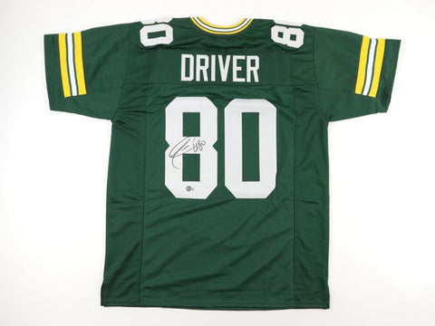 Donald Driver Signed Packers Jersey (Beckett) Green Bay 5xPro Bowl Wide Receiver