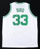 Larry Bird Signed Boston Celtics Jersey (Beckett) 12xAll Star Forward / 3xMVP