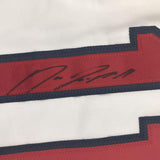 Autographed/Signed JOSE RAMIREZ Cleveland White Baseball Jersey Beckett BAS COA