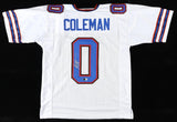Keon Coleman Signed Buffalo Bills White Jersey (Beckett) 2024 2nd Rnd Pk/FSU W.R