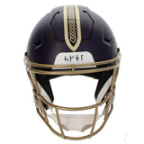 Fran Tarkenton Autographed "HOF 86" Vikings Rivalries Speedflex Helmet Beckett