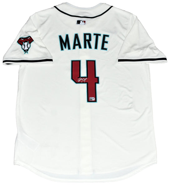 KETEL MARTE AUTOGRAPHED ARIZONA DIAMONDBACKS #4 NIKE LIMITED JERSEY MLB AUTH