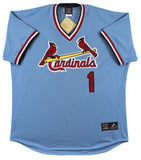 Cardinals Ozzie Smith Authentic Signed Light Blue M&N Jersey Fanatics