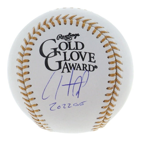 Ian Happ Signed MLB Gold Glove Winner Baseball "2022 GG" (JSA COA) Chicago Cubs