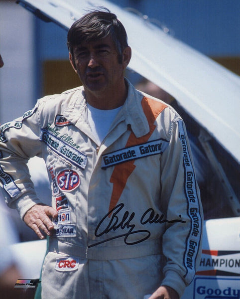 Bobby Allison Signed Racing Uniform Close Up 8x10 Photo - (SCHWARTZ COA)