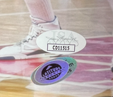 Alex English Autographed 8x10 Photo Inscribed HOF 97 with Plaque JSA COA