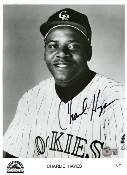 Charlie Hayes Autographed Colorado Rockies 8x10 Photo Beckett 50563