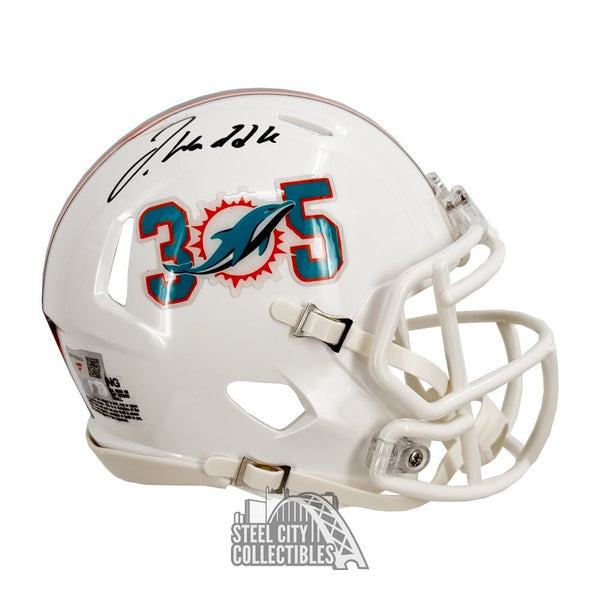 Jaylen Waddle Autographed Miami Dolphins 305 Mini Football Helmet - Fanatics