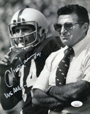 Chuck Fusina Autographed/Inscribed 8x10 B/W Photo Penn State University JSA