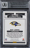 Ravens Ray Lewis Signed 2019 Ronruss All Time GK #15 Card Auto 10! BAS Slabbed