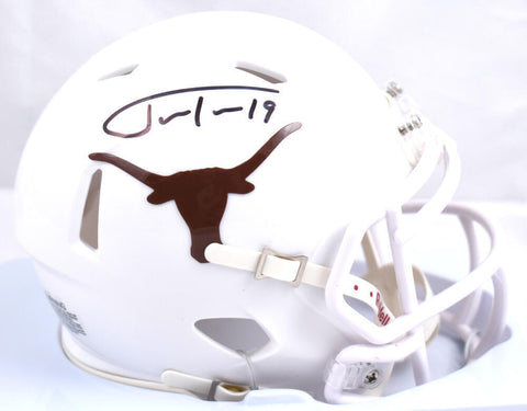 Justin Tucker Autographed Texas Longhorns Speed Mini Helmet - Beckett W Hologram