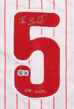 Pat Burrell Signed Philadelphia Phillies Inscribed "08 WSC" Jersey (Beckett) O.F
