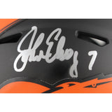 John Elway Autographed Denver Broncos Eclipse Mini Helmet Beckett Witness 50199