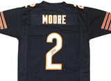 CHICAGO BEARS DJ MOORE AUTOGRAPHED NAVY BLUE JERSEY BECKETT BAS WITNESS 221067