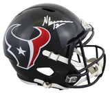 Texans Nico Collins Signed Full Size Speed Rep Helmet W/ Case BAS Witnessed 2