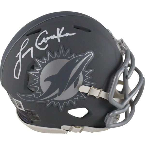 Larry Csonka Autographed Miami Dolphins Slate Mini Helmet Beckett Witness 49221