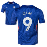 Liam Delap Signed Chelsea FC 2025-26 Home Soccer Jersey #9 with Beckett Witness