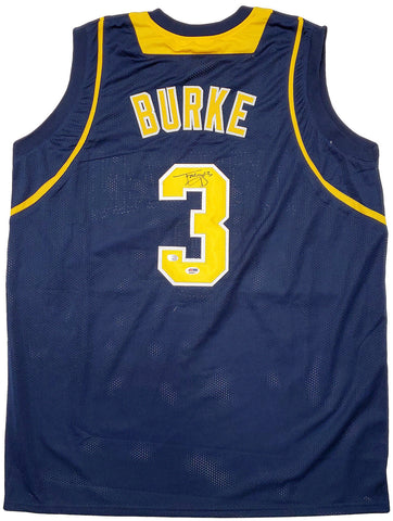 MICHIGAN WOLVERINES TREY BURKE AUTOGRAPHED BLUE JERSEY PSA/DNA STOCK #197116